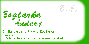 boglarka andert business card